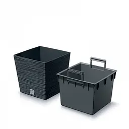 Горщик для рослин Prosperplast Furu Square Low синій 7.5/10 л - мініатюра 2