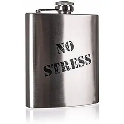 Фляга з нержавіючої сталі пласка No Stress 210 мл Akcent