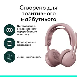 Гарнітура Logitech ZONE Wireless 2 ES Headset Rose (981-001510) - мініатюра 10