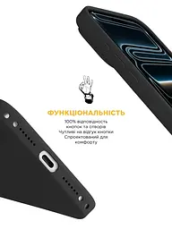 Силиконовый чехол с MagSafe для Apple iPhone 17 Pro, ICON2 MagCase, черный, противоударный, панель с мягкой подкладкой, защита всего корпуса, поддержка беспроводной зарядки, совместим с защитными стеклами и пленками, ArmorStandart (ARM86248) - мініатюра 4