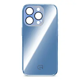 Чехол-накладка для Apple iPhone 15 Pro, Replica MagSafe, голубой, противоударный защитный чехол с магнитным кольцом MagSafe, защита всего корпуса, TPU+PC, зеркальный, выступающий бортик вокруг экрана, ArmorStandart (ARM76233)