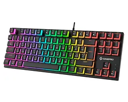 Клавіатура ігрова механічна GamePro MK-80B USB Blue switch (Clicky) RGB Black - мініатюра 2