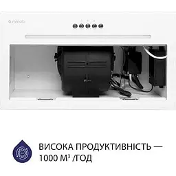 Витяжка вбудована Minola HBI 5664 WH Glass 1000 LED Line - мініатюра 5