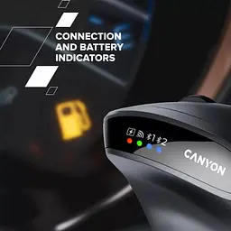 Миша Canyon mouse MW-25 Ergonomic LED AA Dual mode Wireless Black (CNS-CMSW25) - мініатюра 8