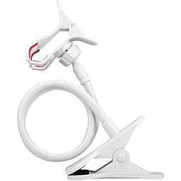 Тримач для смартфонів XoKo прищепка, гнучкий, 65 см, білий (XK-RM-C20-WHT) - мініатюра 4