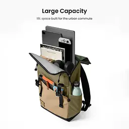 Рюкзак Tomtoc Slash-T64 Flip Laptop Backpack Green 15.6 Inch/18L T64M1T1GC - мініатюра 4