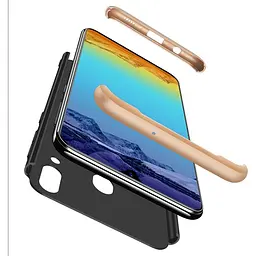Чохол-накладка GKK 3 in 1 Hard PC Case Samsung Galaxy M20 Gold/Black - мініатюра 2