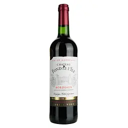 Вино Chateau Fond De L'ile Bordeaux, красное, сухое, 0,75 л
