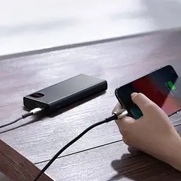Зовнішній акумулятор (павербанк) Baseus Adaman Metal Digital 20000mAh 22.5W 2021 Editon Black (PPAD000101, PPADM20S) - мініатюра 7