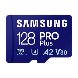 Карта пам'яті Samsung 128 GB microSDXC Pro Plus UHS-I U3 V30 A2 Class 10 + SD-adapter (MB-MD128SA/EU) - мініатюра 2
