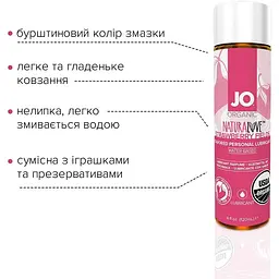 Змазка на водній основі System JO Naturalove Strawberry (120 мл) - мініатюра 2