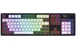 Клавіатура ігрова механічна HATOR HTK-4100-UA Wireless Skyfall 100 PRO Black-White Aurum Vanila Silent switches