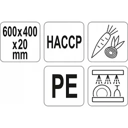 Дошка для нарізання Yato 600x400x20 мм (YG-02181) - мініатюра 3