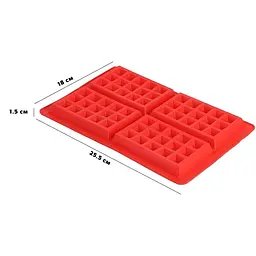 Форма силіконова для випікання вафель 28x18x1.5 см, Kitchen Master Салатовий 86198 - мініатюра 4