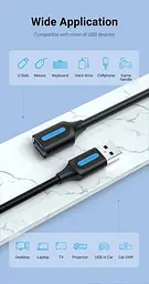 Кабель Vention USB 3.0 - OTG USB3.0 0.5 м Black (CBHBD) - мініатюра 3