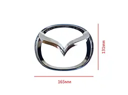 Емблема грат Mazda CX-5 Хром 131х165 мм на напрямних (Завод) - мініатюра 2