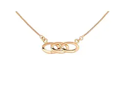 Кулон XUPING на ланцюжку M&amp;L 18К Три кільця 37-42см*1мм 303466