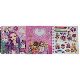Альбом-розмальовка Топ модель 32 арк. + наклейки 24×20 см 160г/м2