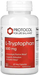 Амінокислота триптофан Protocol for Life Balance L-Tryptophan 500 мг 60 капс