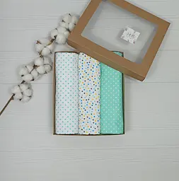 Пелюшки дитячі a.l.babybox Горох патріотичний 50х80 см 3 шт. Різнокольоровий (NA 18169991)