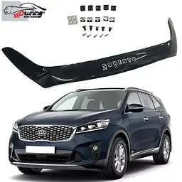 Дефлектор капоту мухобійка для Kia Sorento Prime 2015-2021 Євро Кріплення (Vip Tuning) KA53