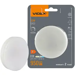 LED лампа Videx GX53D 10W 4100K 220V димерна (VL-GX53D-10534)