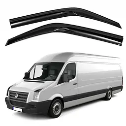 Дефлектори вікон ветровики Volkswagen Crafter 2006-2020 перед скотч SunPlex (SP-S-42)