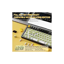 Клавіатура Attack Shark X86 RGB Wireless/Bluetooth/USB UA Star Black (X86SB_AS) - мініатюра 8