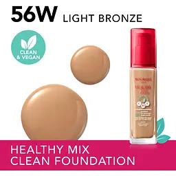 Тональна основа Bourjois Healthy Mix Clean & Vegan відтінок 56W (Light Bronze) 30 мл - мініатюра 3