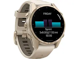 Спортивний годинник Garmin Fenix 8 43mm AMOLED Sapphire Soft Gold w. Fog Gray/Dark Sandstone S. Band (010-02903-10/11) - мініатюра 11