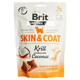 Беззернові ласощі для собак Brit Care Skin & Coat криль з кокосом 150 г - мініатюра 2