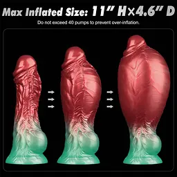 Фалоімітатор Lovetoy Dual Density 8'' 21 см (червоний) - мініатюра 8