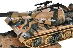 Іграшковий танк Автопром металевий світлозвукові ефекти 2202 (675), в коробці 21.5х10.5х10.5 см - мініатюра 4