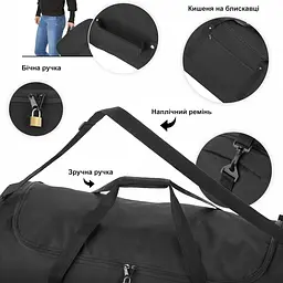 Сумка дорожня на колесах TravelZ Wheelbag 100 Liter Black (603091) - мініатюра 4