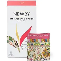 Чай чорний Newby Полуниця і Манго в пакетиках 25 шт (310130)
