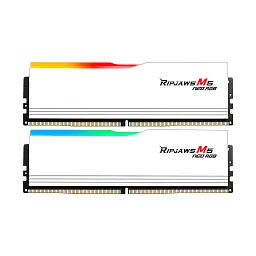 Модуль пам'яті для комп'ютера DDR5 32GB (2x16GB) 6000 MHz Ripjaws M5 Neo RGB Matte White G.Skill (F5-6000J3636F16GX2-RM5NRW)