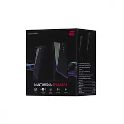 Мультимедійна акустика 2E PCS233 RGB 2.0 USB Black (2E-PCS233BK) - мініатюра 6