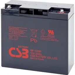 Акумулятор CSB AGM 12V (12V/20Ah/240Wh) (GP12200) [154013]