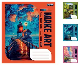 
Зошити учнівські 48 аркушів лінія 1B Make art, 10 шт. в упаковці