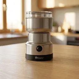 Кавомолка електрична для кави горіхів Domotec MS-7113 електрокавомолка мережева 400 Вт ніж із нержавіючої сталі та чаша на 85 г подрібнювач зерен кави спецій круп для дому Сріблястий з чорним - мініатюра 2