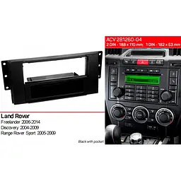 Перехідна рамка Land Rover Freelander, Discovery, Range Rover Sport ACV 281260-04 - мініатюра 6
