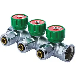 Колектор вентильний з фітингом Koer KR.1121-3 3/4"x3 ways KR2651