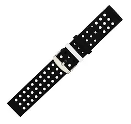 Подвійний ремінець Primo з перфорацією для годинника Xiaomi Huami Amazfit SportWatch 2/Amazfit Stratos Black White - мініатюра 4