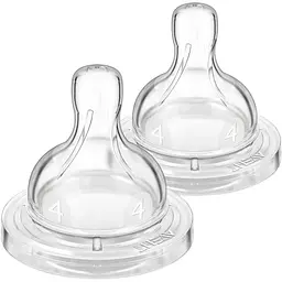 Уцінка. Соска силіконова Philips AVENT Анти-Колік, швидкий потік, від 6 міс., 2 шт. (SCY764/02) - мініатюра 1