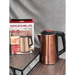 Електрочайник із нержавіючої сталі Grunhelm EKS-1927G дисковий 2.3л 1500 Вт Золотистий - мініатюра 6