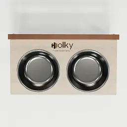 Hollky Flex M — миски на регульованій підставці для середніх собак (2 × 0.85 л) - мініатюра 3