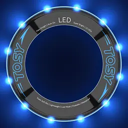 Фрісбі TOSY 16 мільйонів кольорів RGB або 12 світлодіодів, супер яскравий, режим втрачених, автоматичне освітлення - мініатюра 4