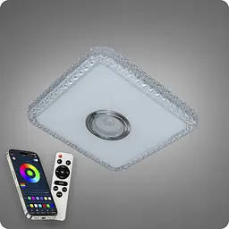 Люстра світлодіодна 517 Dlight RGB з пультом і колонкою 45Вт Білий (02168) - мініатюра 5