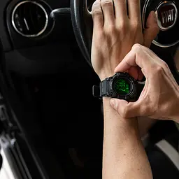 Наручний годинник чоловічий з компасом Skmei Processor Чорний (1675) - мініатюра 8