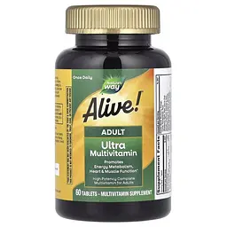 Вітаміни та мінерали Nature's Way Alive! Adult Ultra Potency, 60 таблеток - мініатюра 4